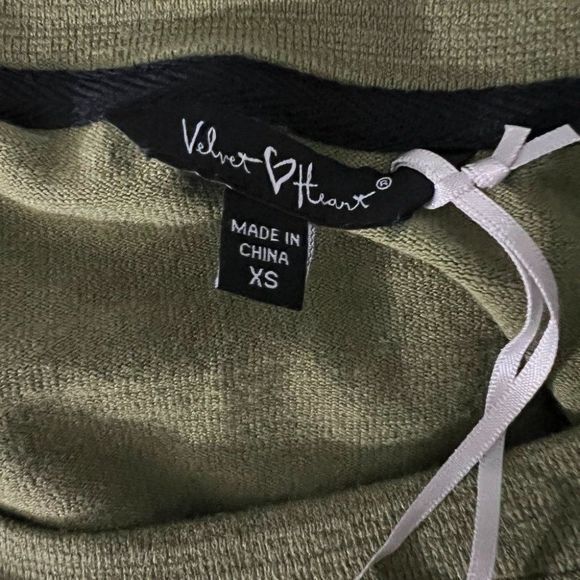 NWT VELVET‎ HEART Green Red Chunky Striped Crew Neck Sweater (XS) - Picture 6 of 8